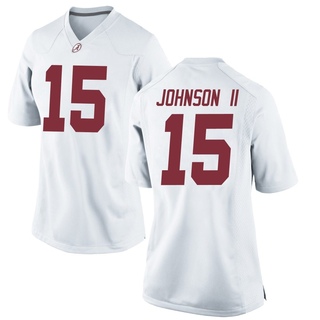 Duke Johnson II Replica White Women's Alabama Crimson Tide Football Jersey