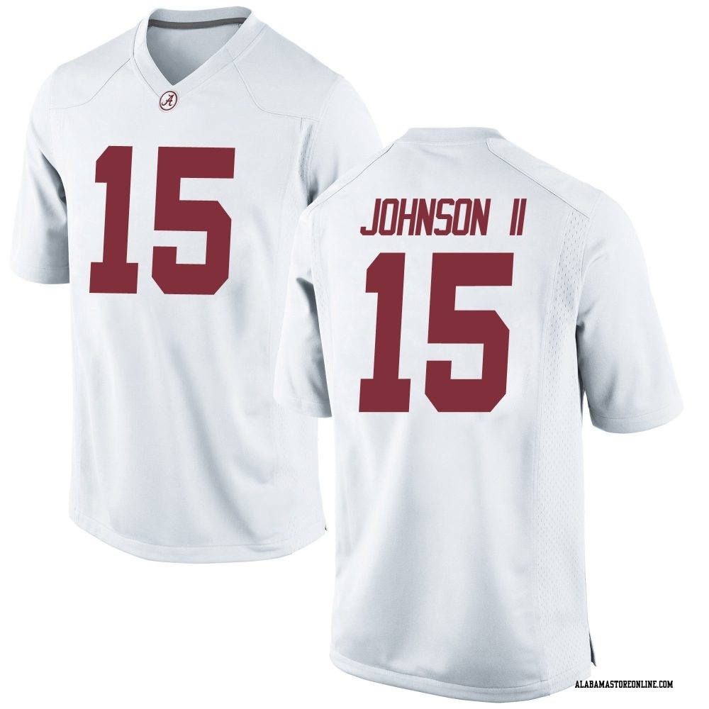 Duke Johnson II Replica White Youth Alabama Crimson Tide Football Jersey
